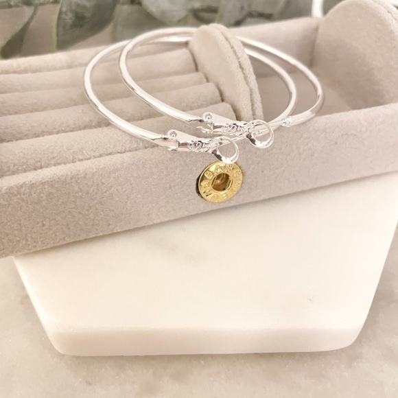 925 Sterling Silver Hoop Earrings Large Thin Silver Hoops Modern Earrings - Picture 6 of 6